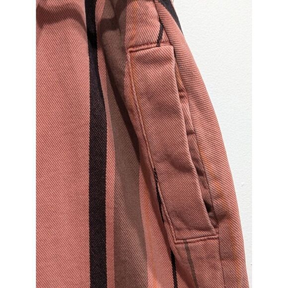 New! Anthropologie Pilcro Cropped PJ Striped Rope Belt Wide Leg Gaucho Jeans, S - Picture 7 of 14